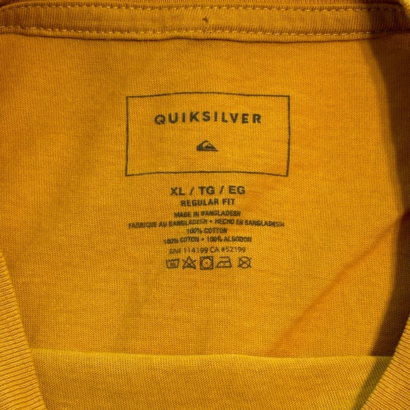 A Quiksilver soft cotton Tee - burnt yellow - Picture 2 of 3